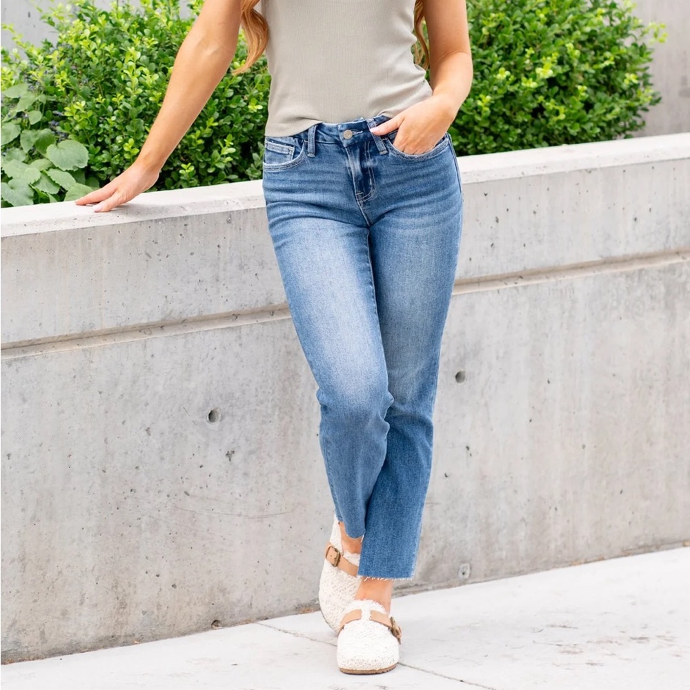 Vervet MIDNIGHT IN PARIS CARLENE HIGH RISE CROP STRAIGHT V2213